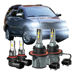 Faros Led Hi/lo+antiniebla Para Chrysler Aspen 2007-2009 Faros Led Hi/lo+antiniebla Para Chrysler Aspen 2007-2009