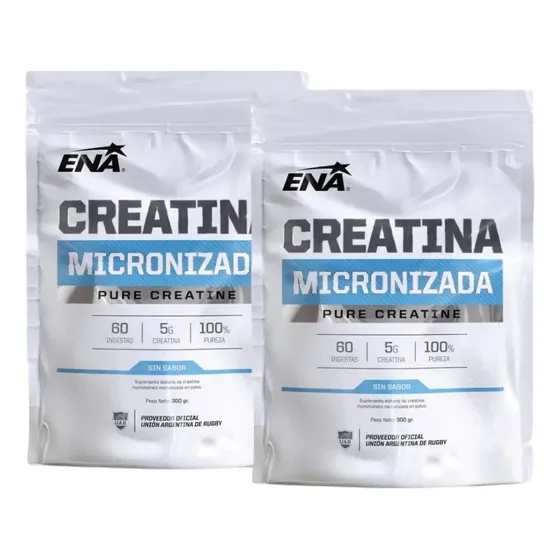 Pack X2 Ena Creatina Micronizada Sin Sabor 300 Gr
