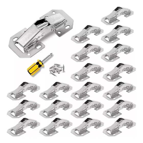 Set 20 Bisagras Bidimensional Oculta 90 Grados 10.4×4.3cm