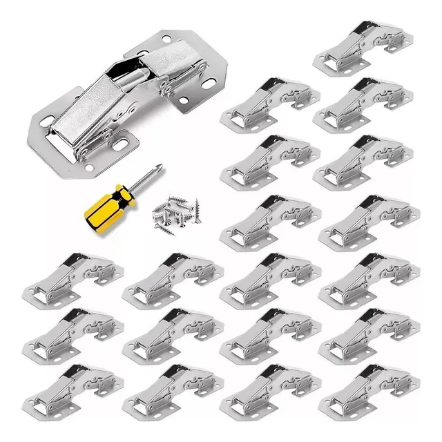 Set 20 Bisagras Bidimensional Oculta 90 Grados 10.4×4.3cm