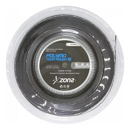Cuerda De Tenis Zons Polymo Tour Rough 16l/1.30mm Plata 200