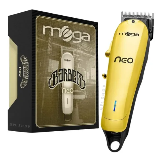 Maquininha De Cortar Cabelo Dourada Neo Barber Gold Sem Fio