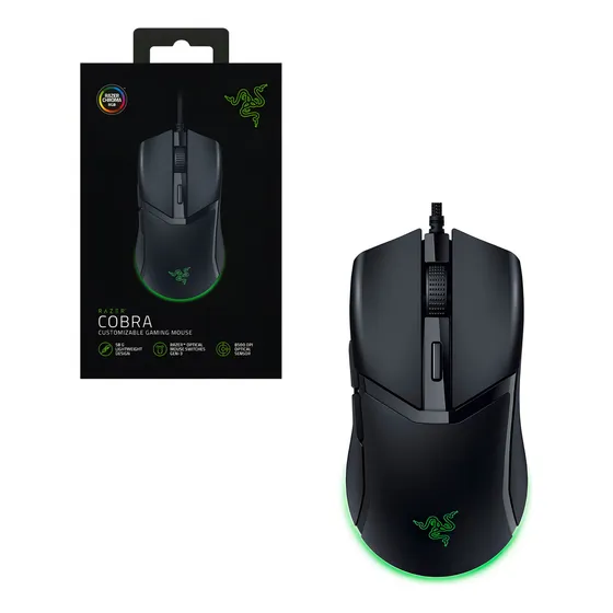Razer Cobra Mouse Gamer 8500 DPI - 6 Botões - RGB