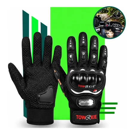 Luva De Motoqueiro Esportiva Antiderrapante Impermeável Preto 23