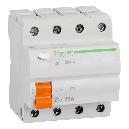 Disyuntor Diferencial Tetrapolar 4x25a 30ma Domae Schneider