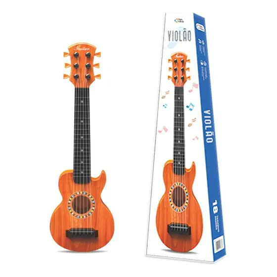 Brinquedo Violao Ukulele Criança Acustico Corda Nylon Marrom