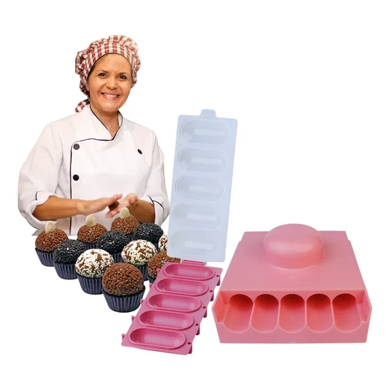 Kit Confeiteiro Profissional Boleador Brigadeiro +  Chocalho