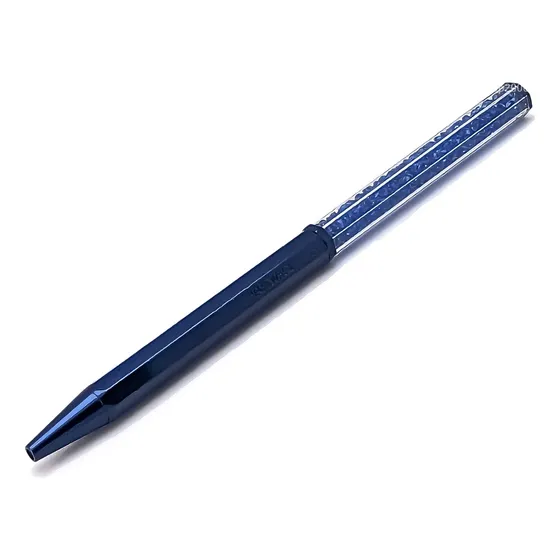 Bolígrafo Swarovski Crystalline Rose Fino Estuche 1u Tinta Negro Exterior Azul