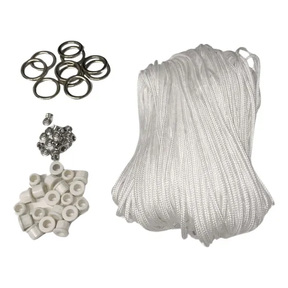 Kit Completo Reparo Varal De Teto Ou Parede Com 47m De Corda