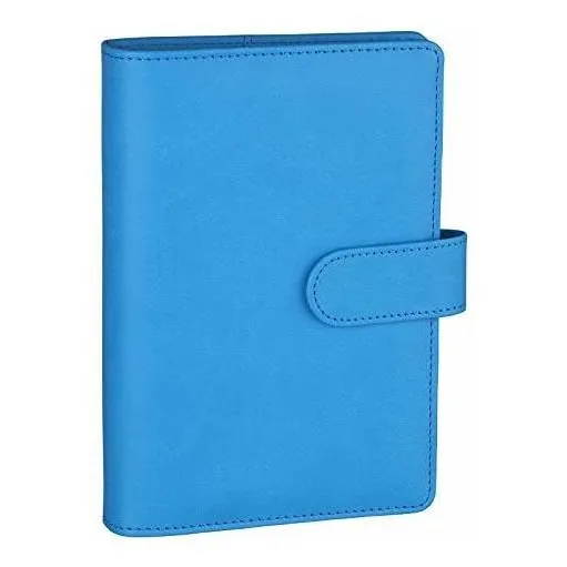 Carpeta A6 Para Agenda Con 6 Anillos Recargable Azul Cielo