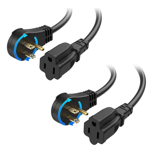 Cable De Extensión Plano Giratorio De 16 Awg, 4.6 M, 3 Punta