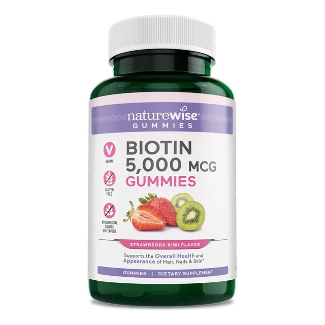 Biotina 5000 Mcg Naturewise 90 Gomitas Sabor Fruas