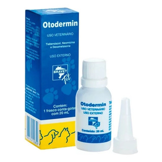 Otodermin 20ml Tratamento Otites Cães E Gatos - Bravet Otodermin 20ml Tratamento Otites Cães E Gatos - Bravet