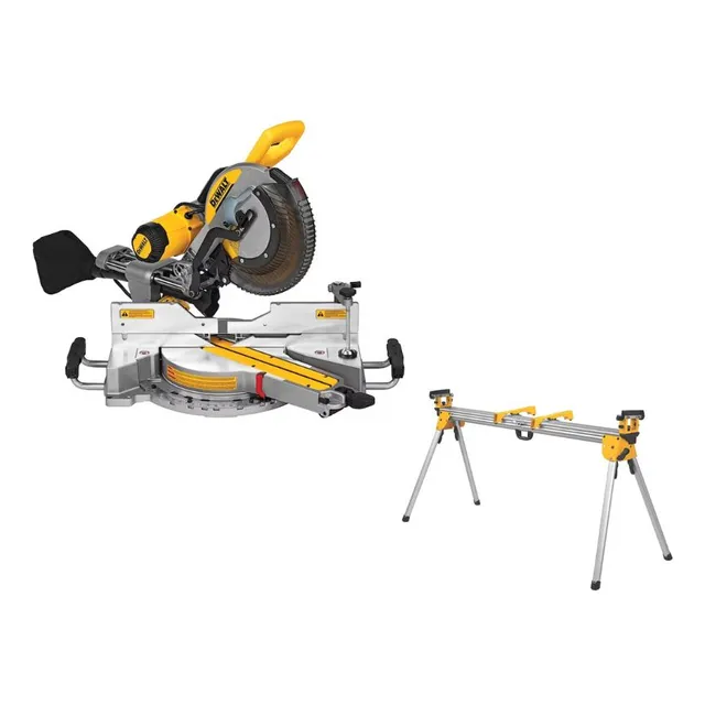 Sierra De Inglete De 12 Doble Bisel Y Soporte Dewalt Dws779
