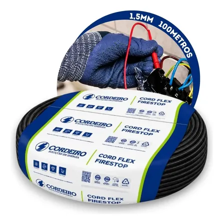 Cabo Flexível 1,5mm 750v Rolo Com 100m - Várias Cores