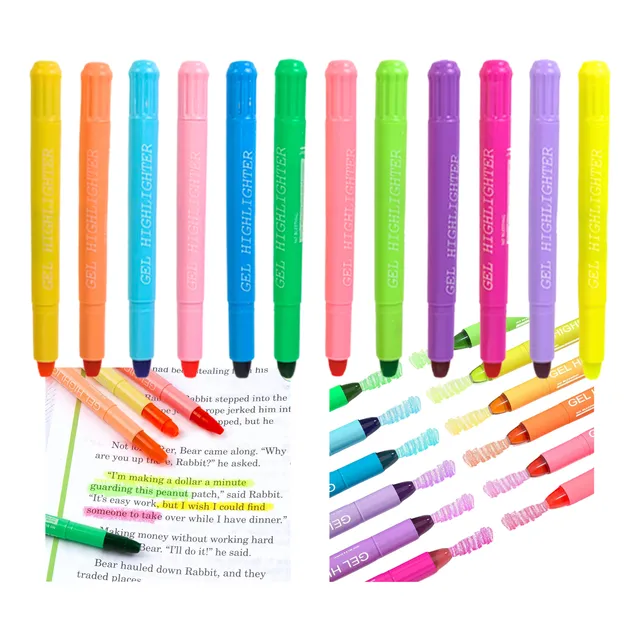 Resaltador De Cera O Crayola Gel X12unds No Se Seca Escolar