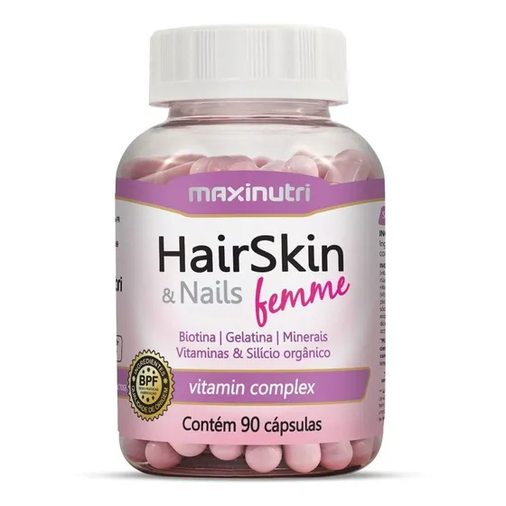 Hair Skin & Nails Femme Biotina 90 Capsulas Maxinutri