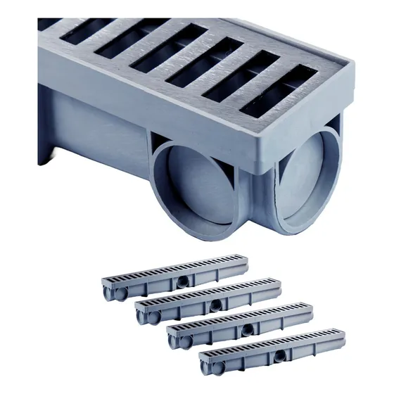 Ralo Linear Oculto Piscina Grelha Alumínio 2 Metros Cinza
