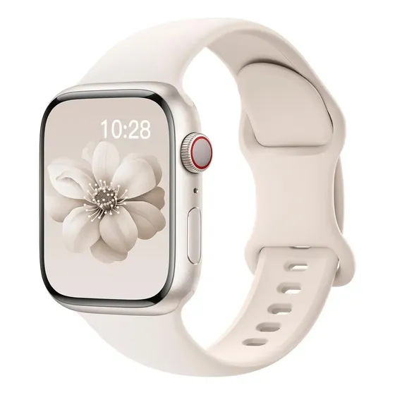 Correa Silicona Para Apple Watch Beige 38/40/41/42mm