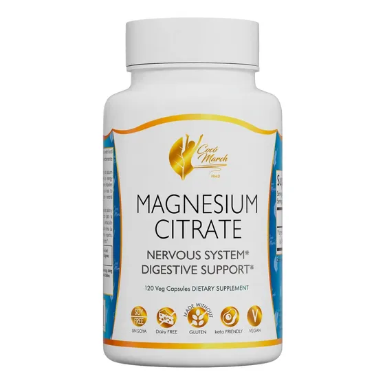 Citrato De Magnesio Dra Coco March 120 Capsulas Origen Usa!