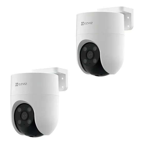 Kit 2 Camara De Vigilancia Ezviz Fullhd 360 Full Color Color Blanco CS-H8C