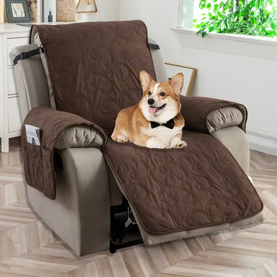 Funda Reclinable 100% Impermeable En Forma De Rombo Para 1 A Color Chocolate