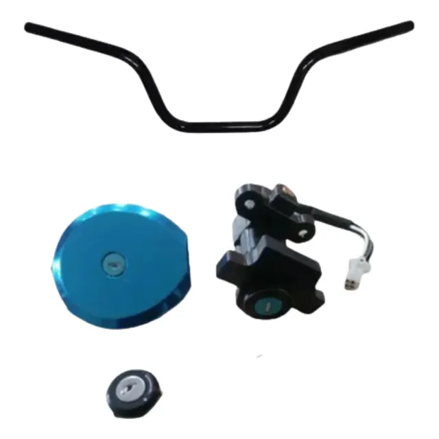 Manubrio Boxer Negro + Kit Switch / Tapa Gasolina Y Seguro