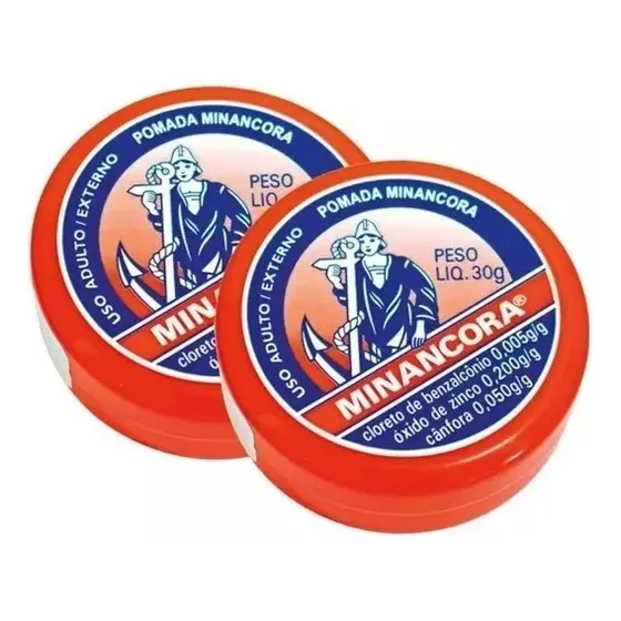 Kit 2 Pomada Minancora Cicatrizante, Antiséptico, Espinillas