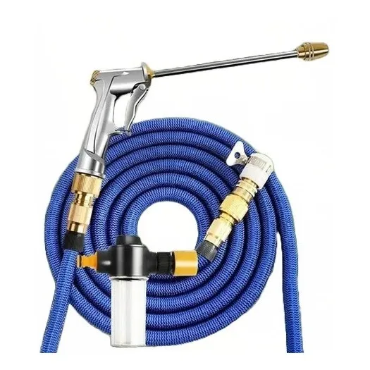 Kit Manguera Extensible 15mts Pistola Rociadora Y Conectores