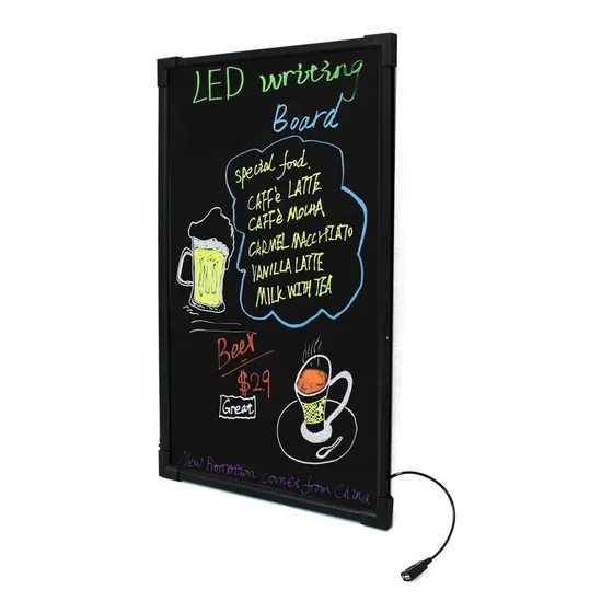 Pizarra Led 30x40 Publicitaria Con Una Caja De 8 Plumones 