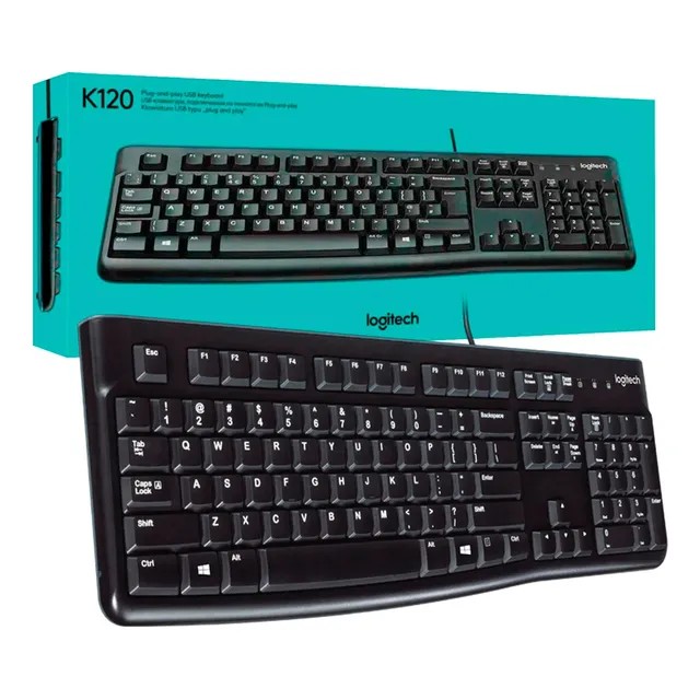 Logitech Combo Alambrico Teclado+mouse Mk120 Antiderrame