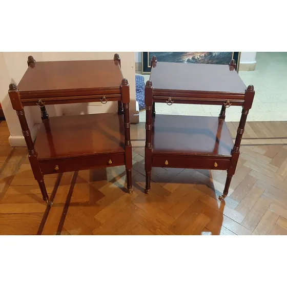 2 Mesitas Luz De Estilo Bandeja Desayunador Cajon No Envios