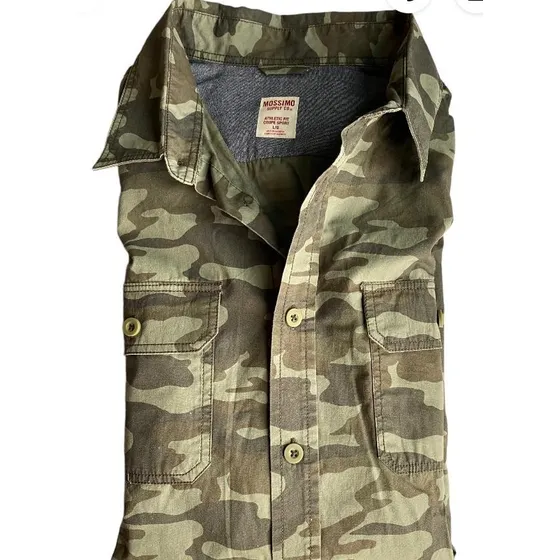 Camisa Manga Larga Para Caballero Diseño Camuflado L