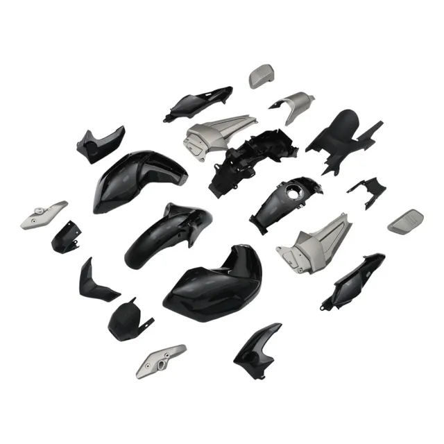 Kit De Tapas Completo Para Yamaha Fz16 2013-2015 Negro Mtc
