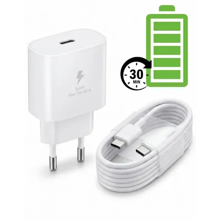 Carregador Davely Tipo C Turbo 30w Universal P/ Apple E Samsung, Branco