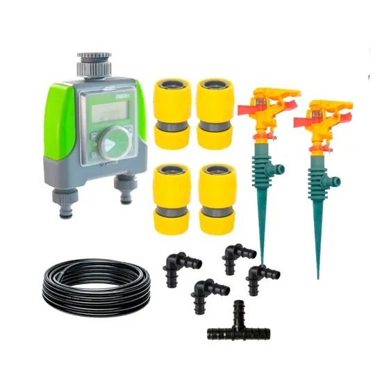 Kit De Riego Automatico  Aspersion Cesped Hasta 640 Mt2 
