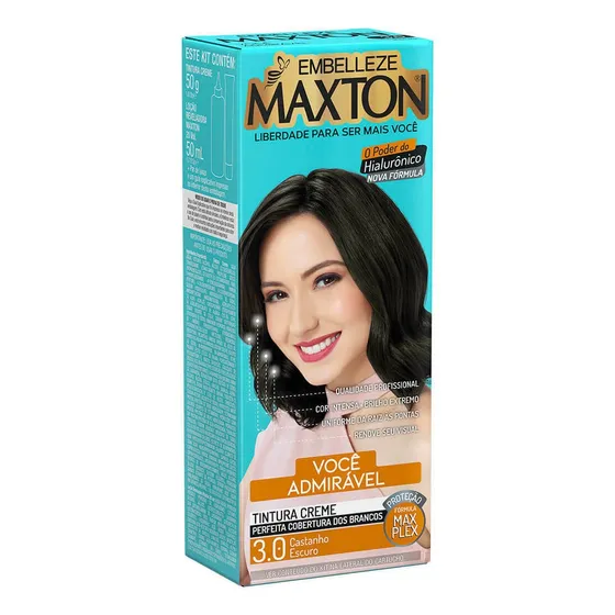 Kit de Tintura creme para Cabelo Maxton