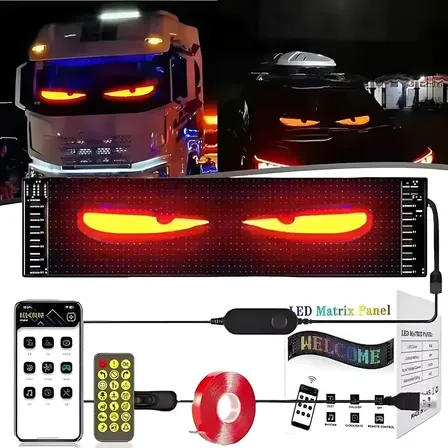 Tela Led Flexível 60x12 Cm Olho Caminhão Imagens Textos