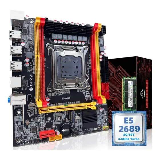 Kit Intel Xeon E5 2689 8 Núcleos 16 Threads 16gb Memória Ram