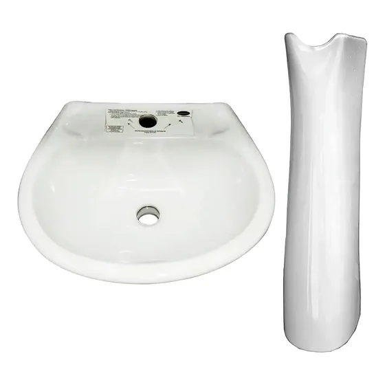  Combo Vencerámica Lavamanos Shelby 4 Inch + Pedestal Belair