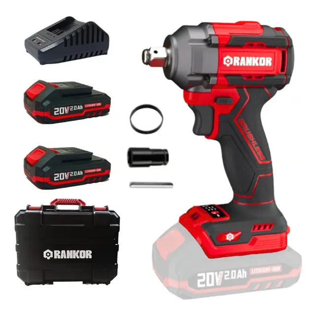 Llave De Impacto 20v Encastre De 1/2  350nm Rankor Brushless