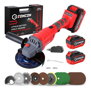 Goncon Esmeriladora Angular Inalámbrico 125mm 700w Sin Escobillas, Hilo Del Husillo M143 Velocidades,3000/6000/9000rpm180° Giratorio Máquina Fuselaje, Amoladora Angular Profesional , 2*6.0ah Batería Goncon Esmeriladora Angular Inalámbrico 125mm 700w Sin Escobillas, Hilo Del Husillo M143 Velocidades,3000/6000/9000rpm180° Giratorio Máquina Fuselaje, Amoladora Angular Profesional , 2*6.0ah Batería