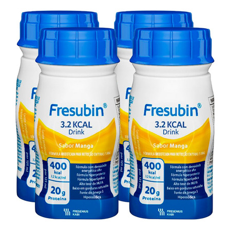 Fresubin 3.2kcal Drink 125ml - Kit Com 4 - Fresenius Kabi Fresubin 3.2kcal Drink 125ml - Kit Com 4 - Fresenius Kabi