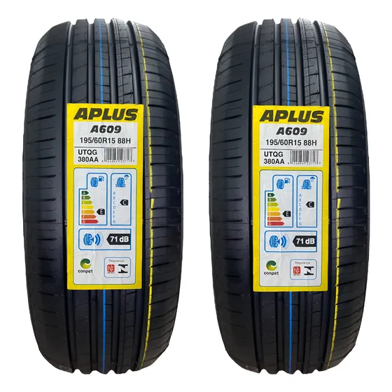 Kit 2 Pneus 195/60r15 88h Tl Aplus A609-10 Aro 15 