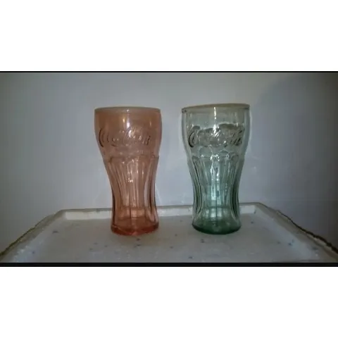 Vaso Copa De Vidrio Coleccionables Coca-cola Como Nuevos