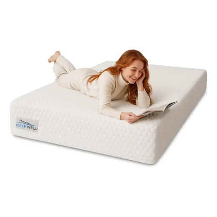Colchón Individual Memory Foam Alta Densidad Hipoalergénico Blanco