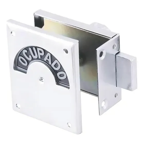 Fechadura Banheiro Livre / Ocupado Soprano Cromada