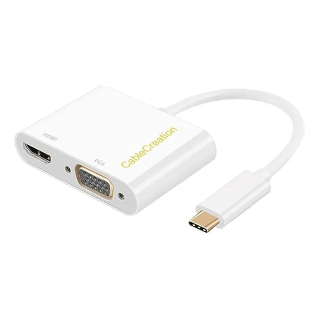 Cablecreation - Adaptador Usb C A Hdmi + Vga;