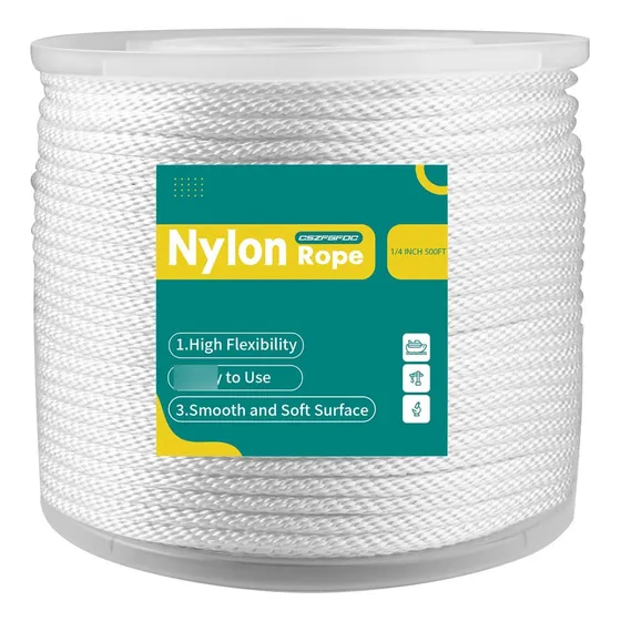 Cuerda De Nailon 6 Mm X 152 M, Alta Resistencia Uv Y Abrasió