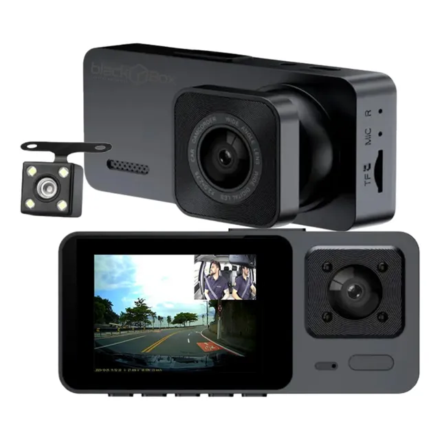 Câmera Veicular Automotiva Carro Black Box Gp3 Tripla Wifi